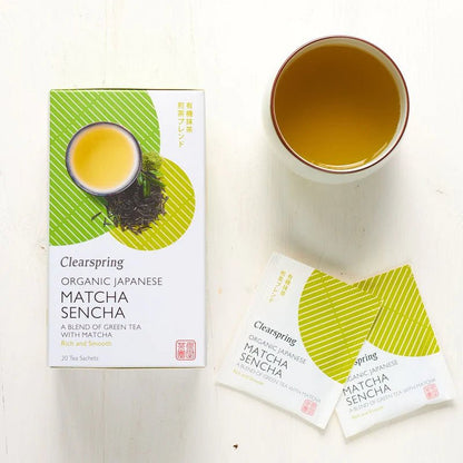 Organic Japanese Matcha Sencha Green Tea 20 Bags - Clearspring - Matcha - Eco Natural Products