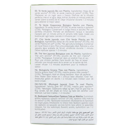 Organic Japanese Matcha Sencha Green Tea 20 Bags - Clearspring - Matcha - Eco Natural Products