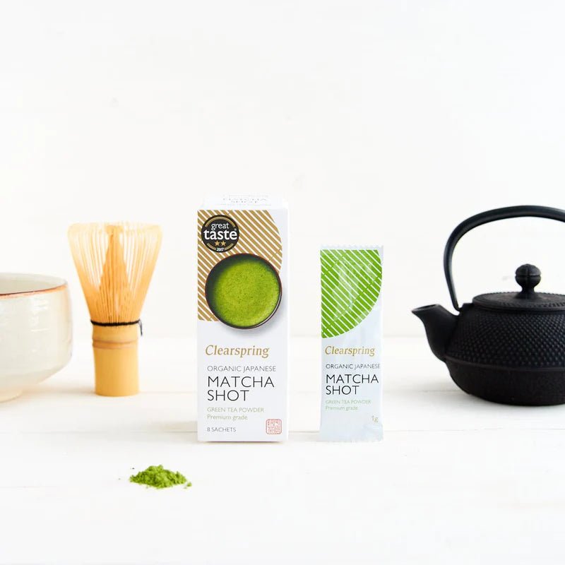 Organic Japanese Matcha Shot Green Tea Powder 8 Sachets - Clearspring - Matcha - Eco Natural Products