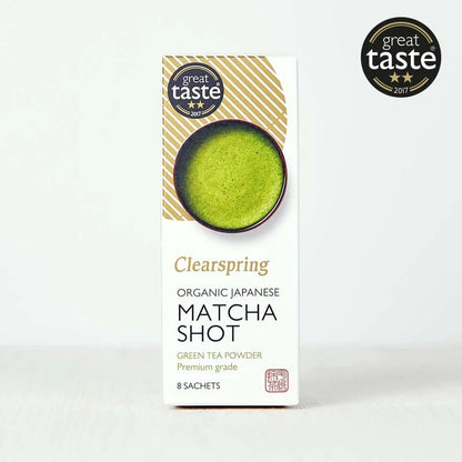 Organic Japanese Matcha Shot Green Tea Powder 8 Sachets - Clearspring - Matcha - Eco Natural Products