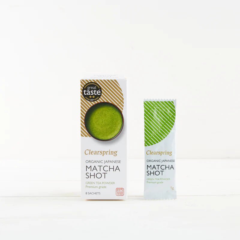 Organic Japanese Matcha Shot Green Tea Powder 8 Sachets - Clearspring - Matcha - Eco Natural Products