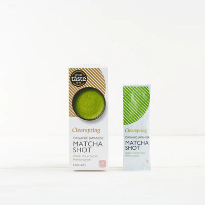 Organic Japanese Matcha Shot Green Tea Powder 8 Sachets - Clearspring - Matcha - Eco Natural Products