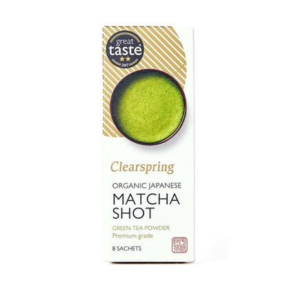 Organic Japanese Matcha Shot Green Tea Powder 8 Sachets - Clearspring - Matcha - Eco Natural Products