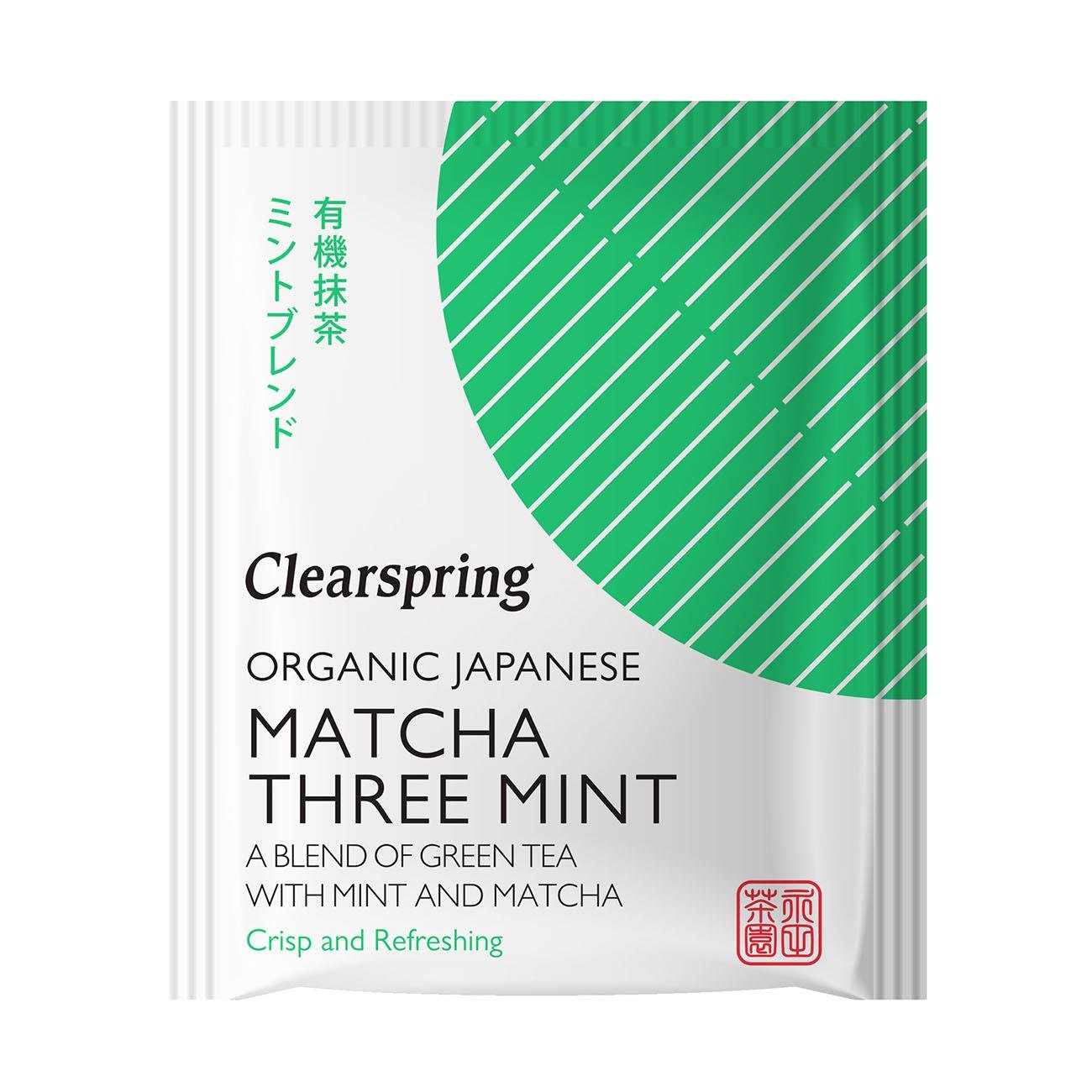 Organic Japanese Matcha Three Mint Green Tea 20 Bags - Clearspring - Matcha - Eco Natural Products