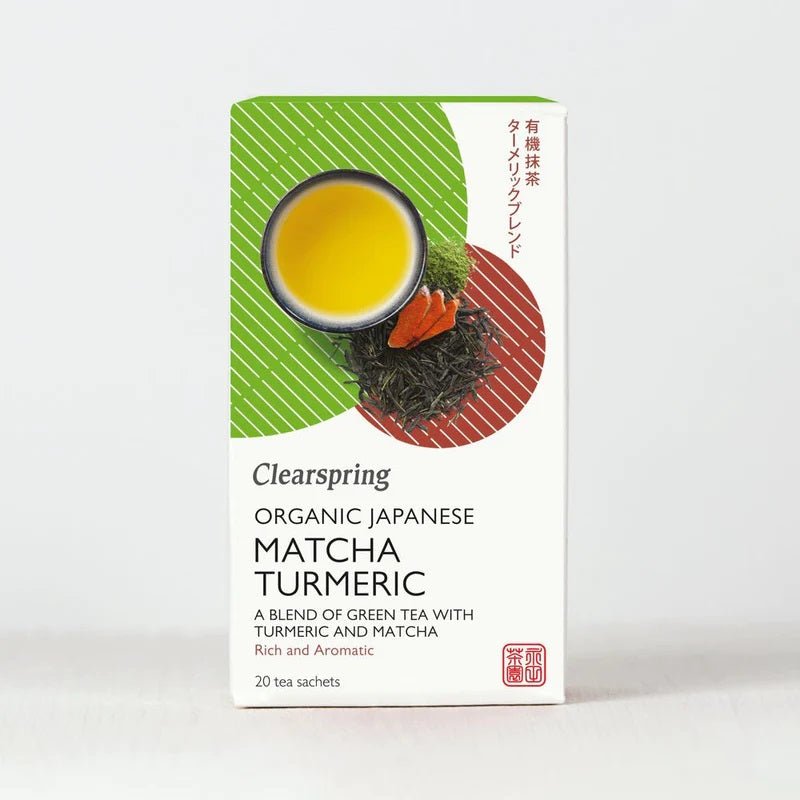 Organic Japanese Matcha Turmeric Green Tea 20 Bags [BLACK FRIDAY] - Eco Natural Products - Clearspring - Matcha