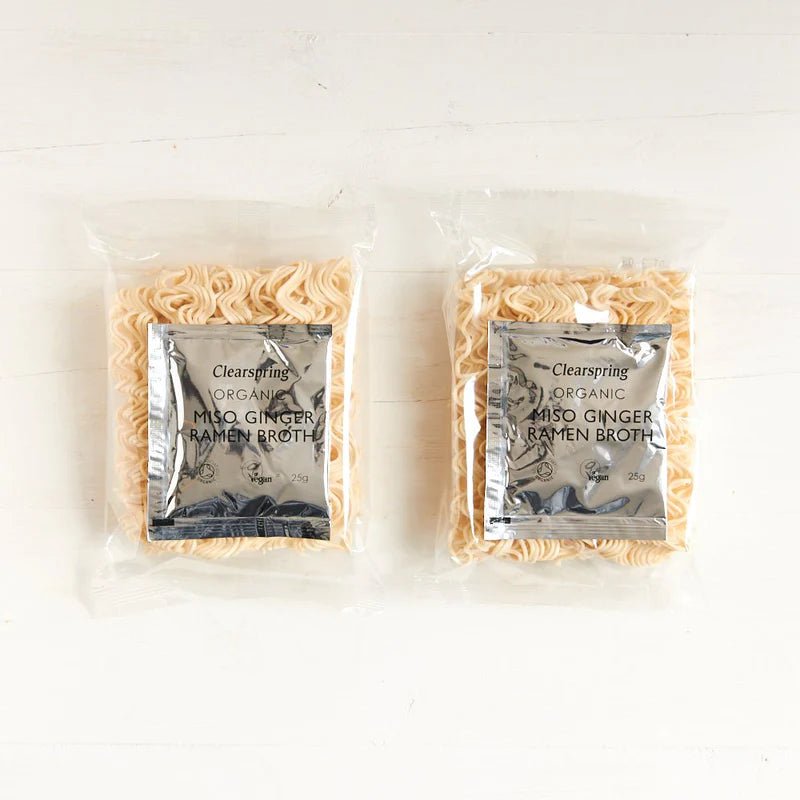 Organic Japanese Miso Ramen Noodles with Miso Ginger Soup 2x105g - Clearspring - Ramen - Eco Natural Products