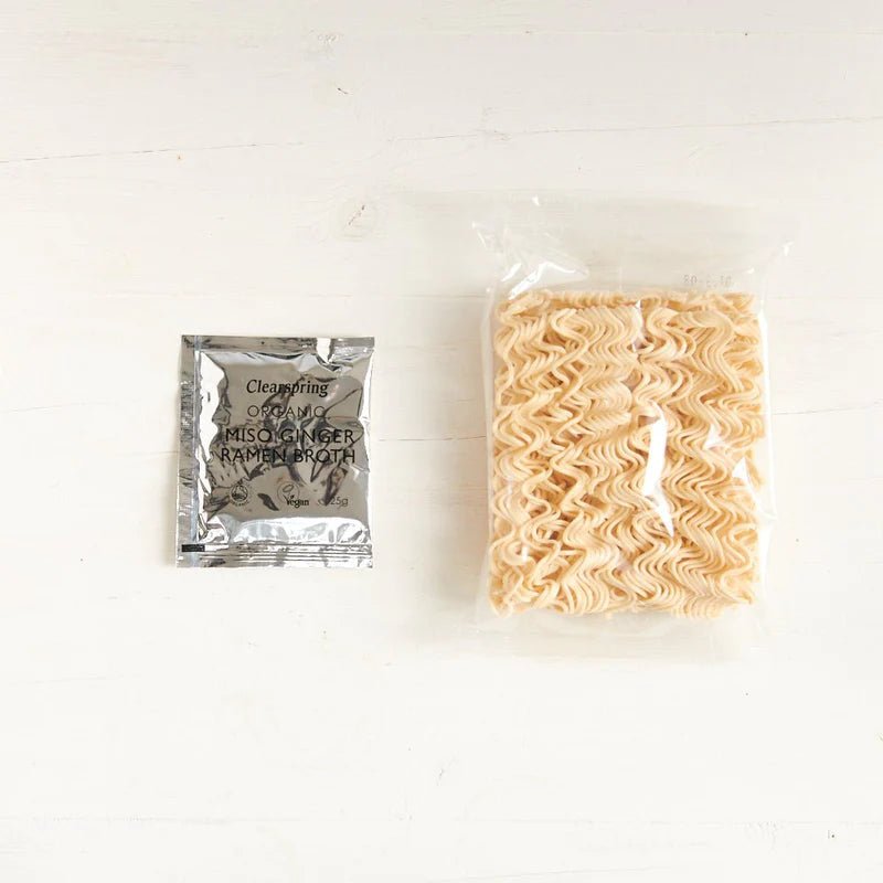 Organic Japanese Miso Ramen Noodles with Miso Ginger Soup 2x105g - Clearspring - Ramen - Eco Natural Products