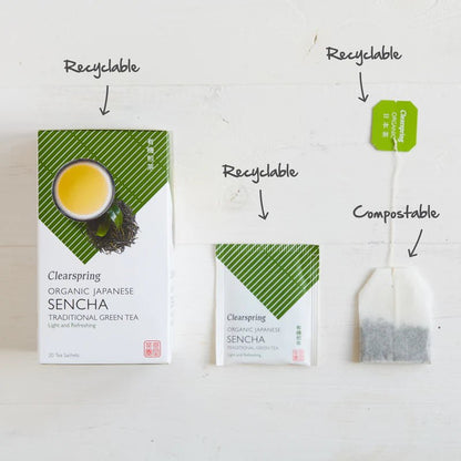 Organic Japanese Sencha Traditional Green Tea 20 Bags - Clearspring - Green Tea - Eco Natural Products