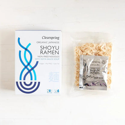 Organic Japanese Shoyu Ramen Noodles with Soya Sauce Soup 2x105g - Clearspring - Ramen - Eco Natural Products