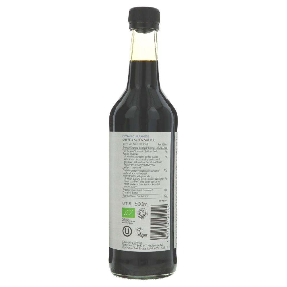 Organic Japanese Shoyu Soya Sauce 500ml - Clearspring - Sauce - Eco Natural Products