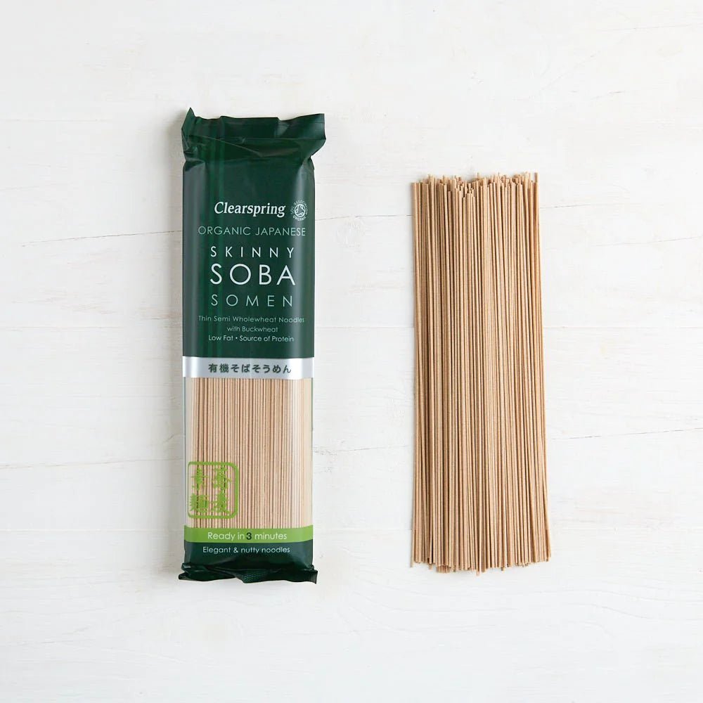 Organic Japanese Skinny Soba Somen Noodles 200g BBE 17.12.2025 - Clearspring - Noodles - Clearspring