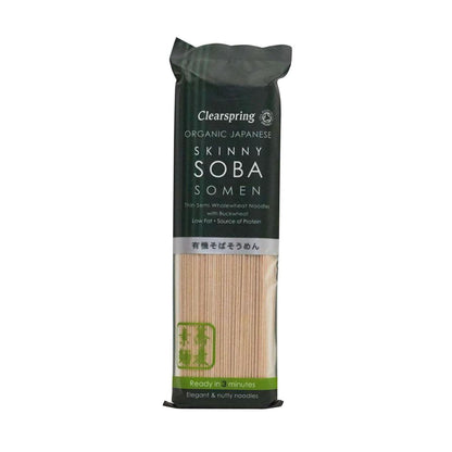 Organic Japanese Skinny Soba Somen Noodles 200g - Clearspring - Noodles - Eco Natural Products