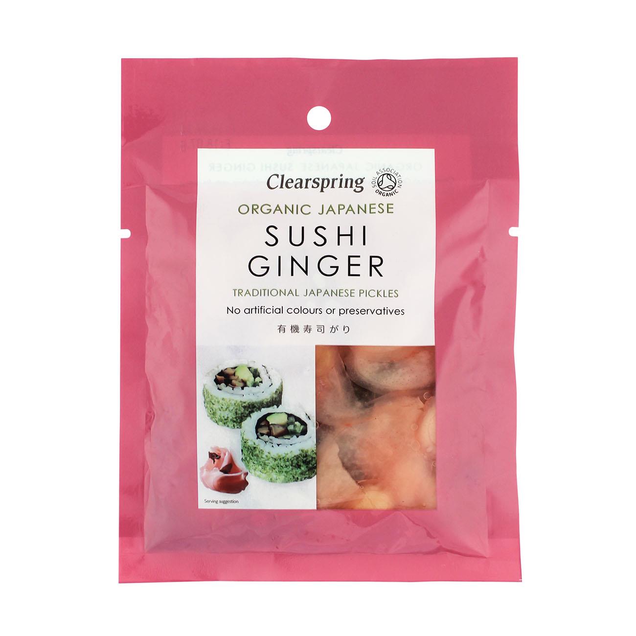 Organic Japanese Sushi Ginger Pickle 50g - Clearspring - Sushi - Eco Natural Products