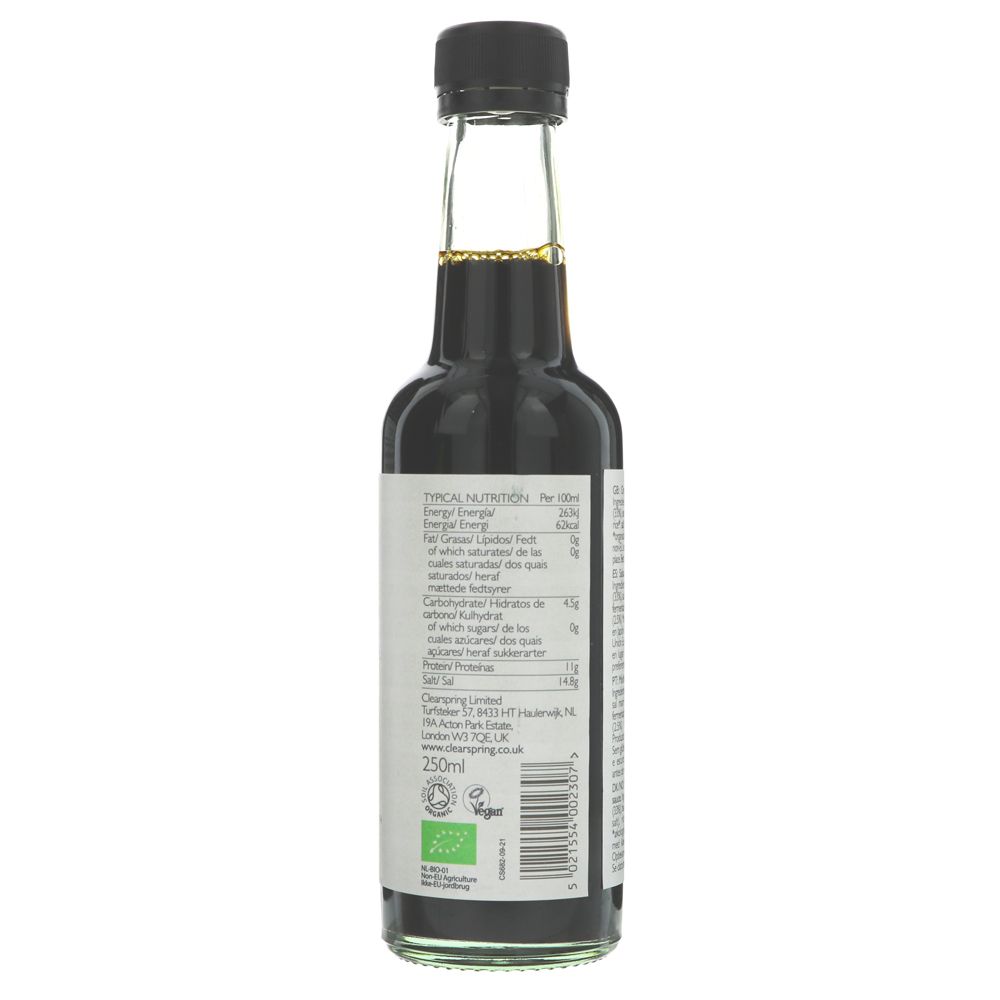 Organic Japanese Tamari Soya Single Strength Sauce 250ml - Clearspring - Sauce - Eco Natural Products