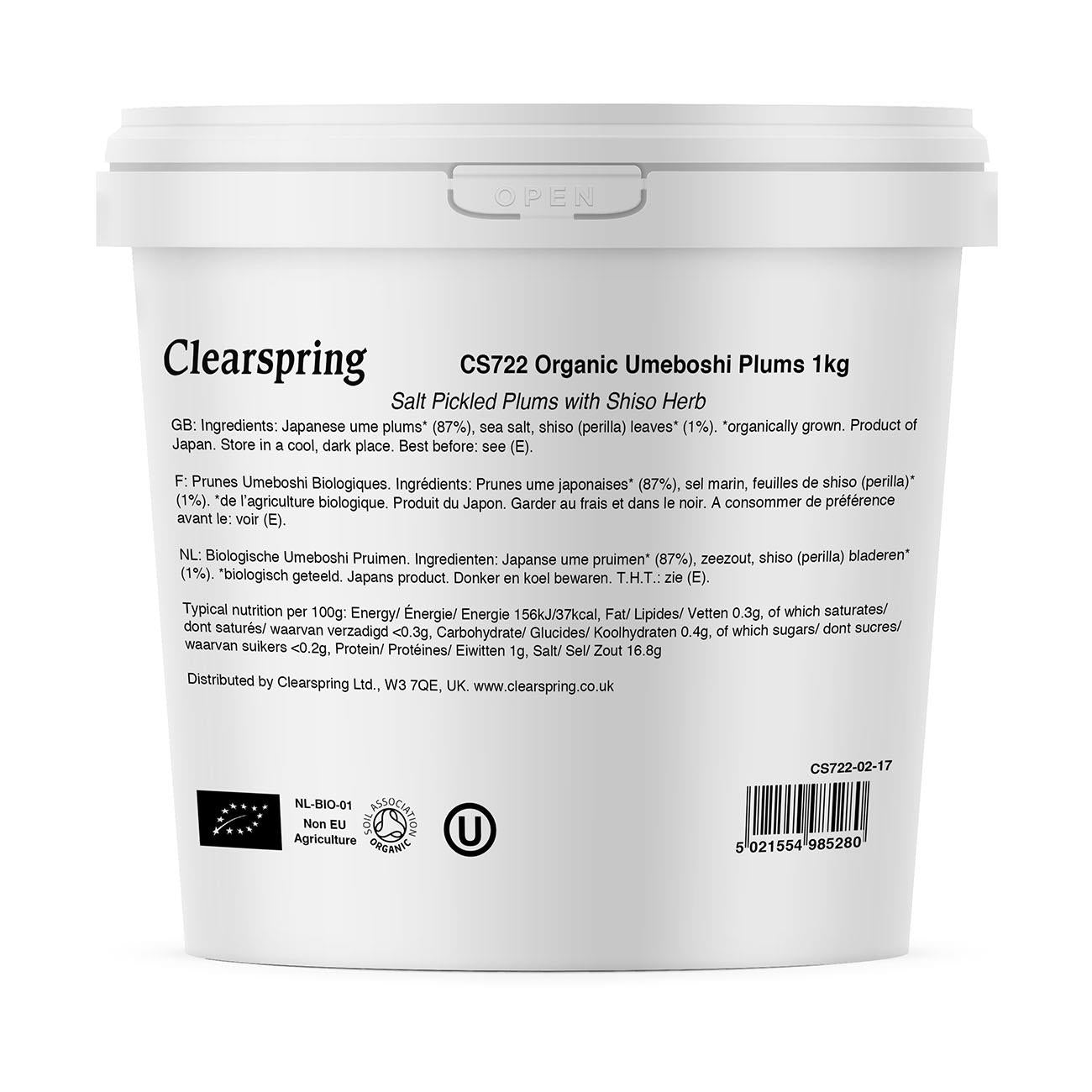 Organic Japanese Umeboshi Plums 1kg - Clearspring - Umeboshi - Eco Natural Products