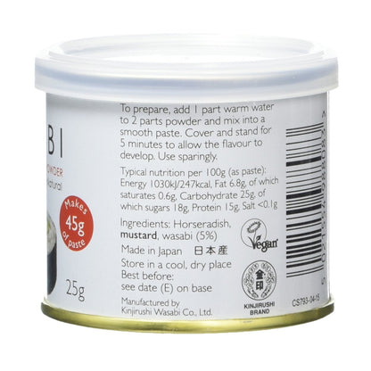 Organic Japanese Wasabi Powder 25g - Clearspring - Wasabi - Eco Natural Products