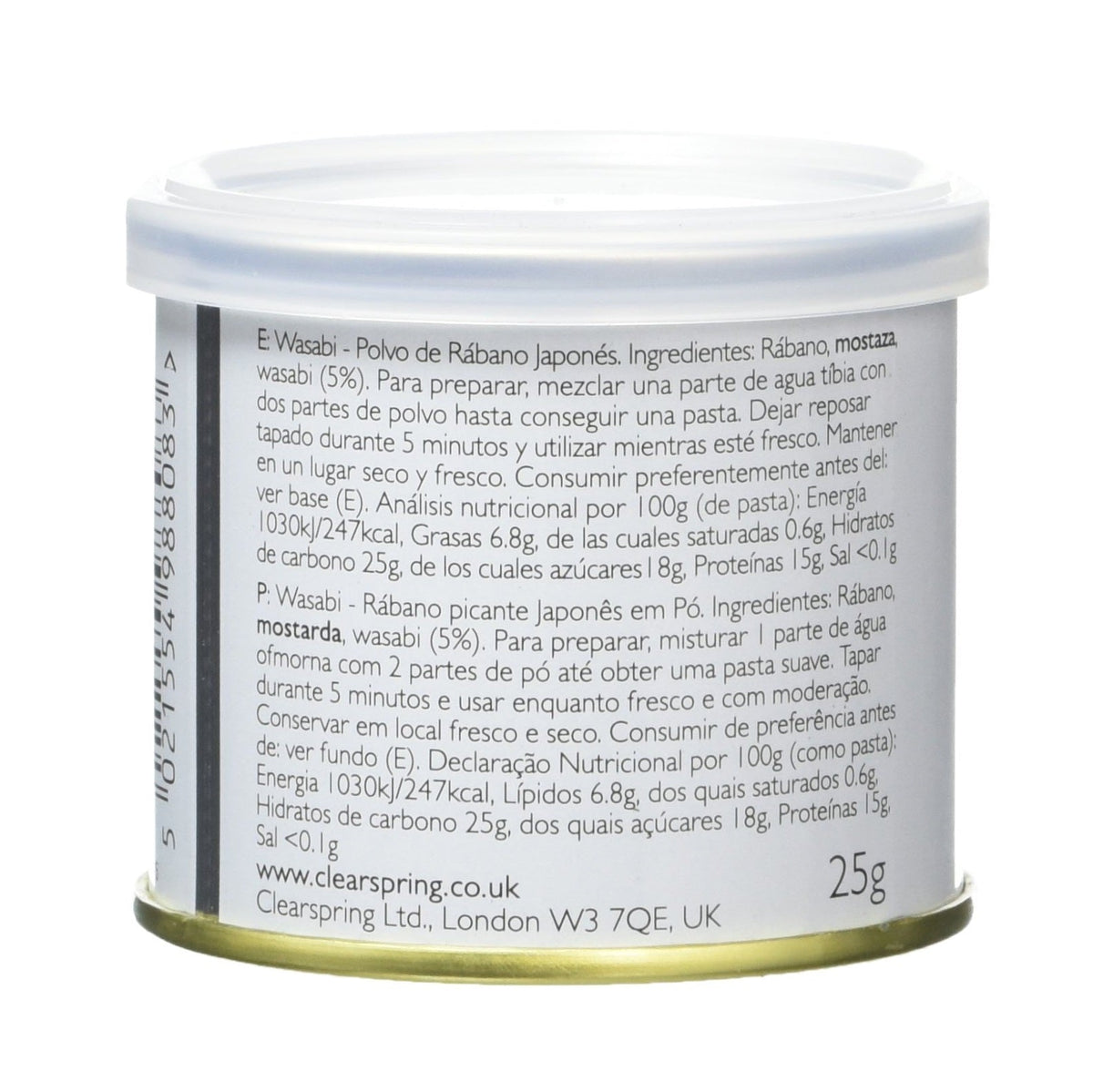 Organic Japanese Wasabi Powder 25g - Clearspring - Wasabi - Eco Natural Products