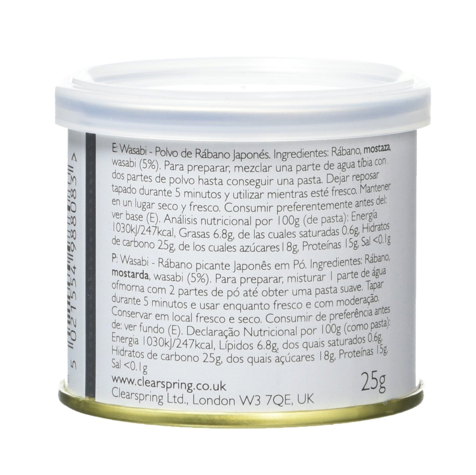 Organic Japanese Wasabi Powder 25g - Clearspring - Wasabi - Eco Natural Products