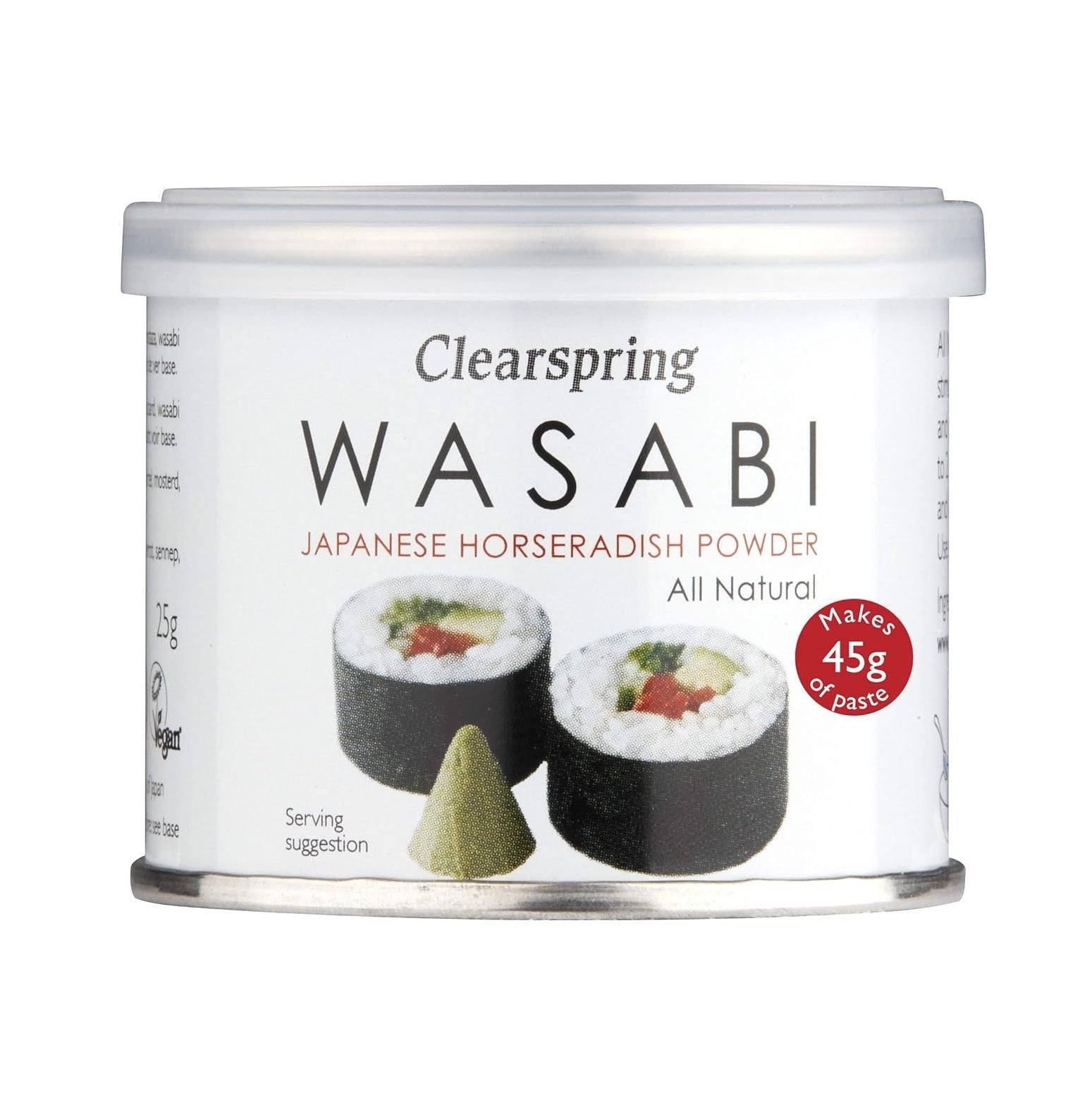 Organic Japanese Wasabi Powder 25g - Clearspring - Wasabi - Eco Natural Products