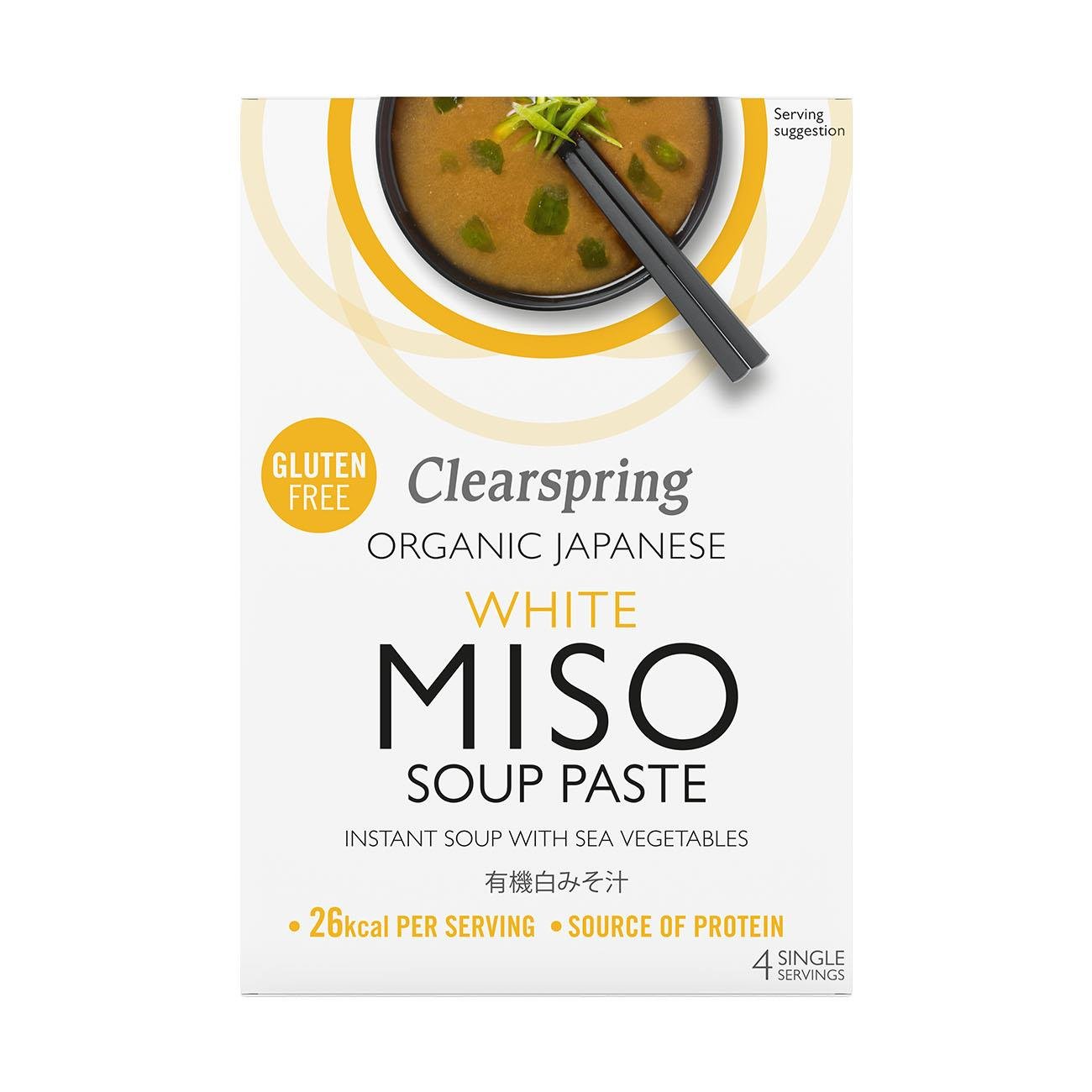 Organic Japanese White Miso Soup Paste 60g - Clearspring - Instant Miso Soup - Eco Natural Products