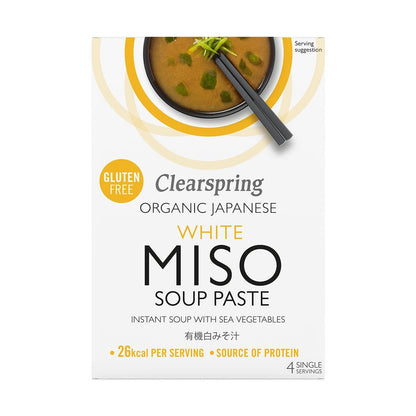 Organic Japanese White Miso Soup Paste 60g - Clearspring - Instant Miso Soup - Eco Natural Products