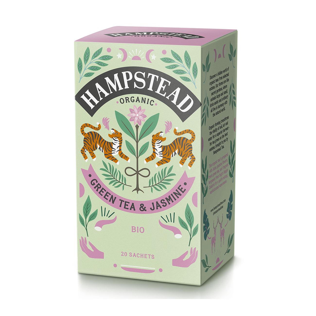 Organic Jasmine & Green Tea 20 bag - Hampstead Tea - Green tea - Eco Natural Products