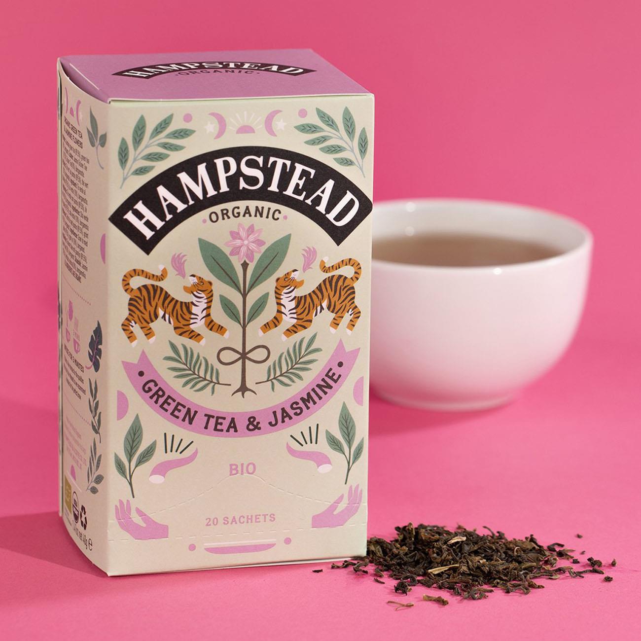 Organic Jasmine & Green Tea 20 bag - Hampstead Tea - Green tea - Eco Natural Products