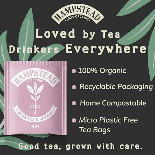 Organic Jasmine & Green Tea 20 Bags - Hampstead Tea - Green Tea - Hampstead Tea