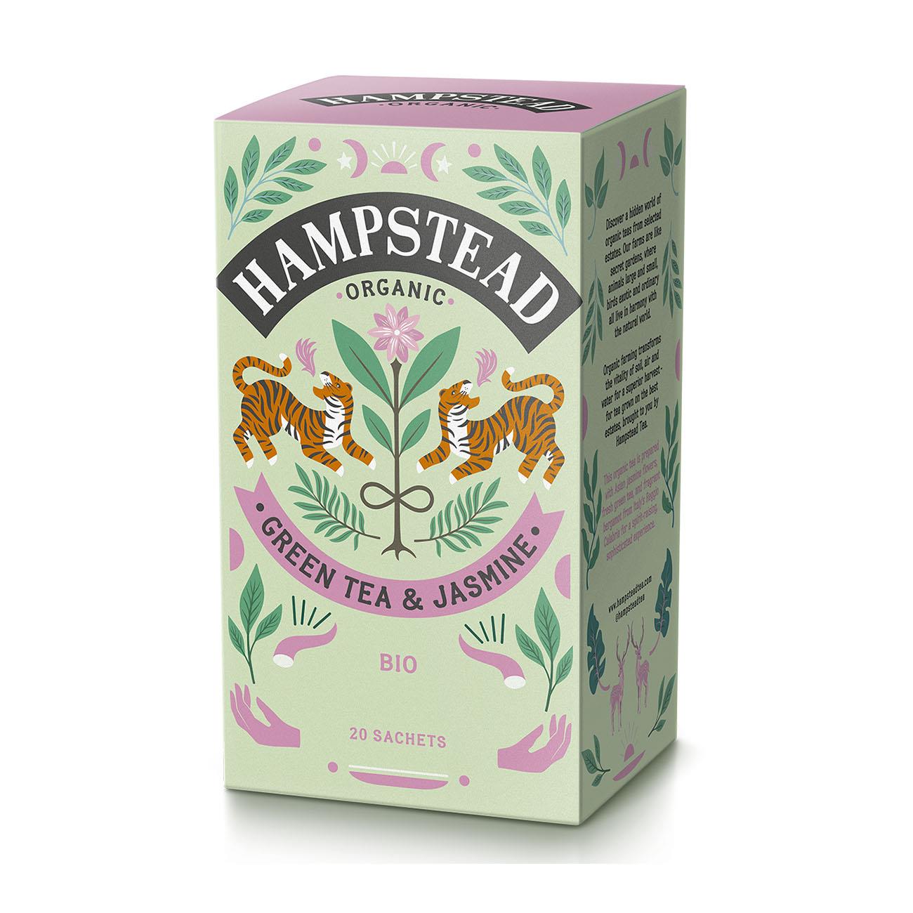 Organic Jasmine & Green Tea 20 Bags - Hampstead Tea - Green Tea - Hampstead Tea