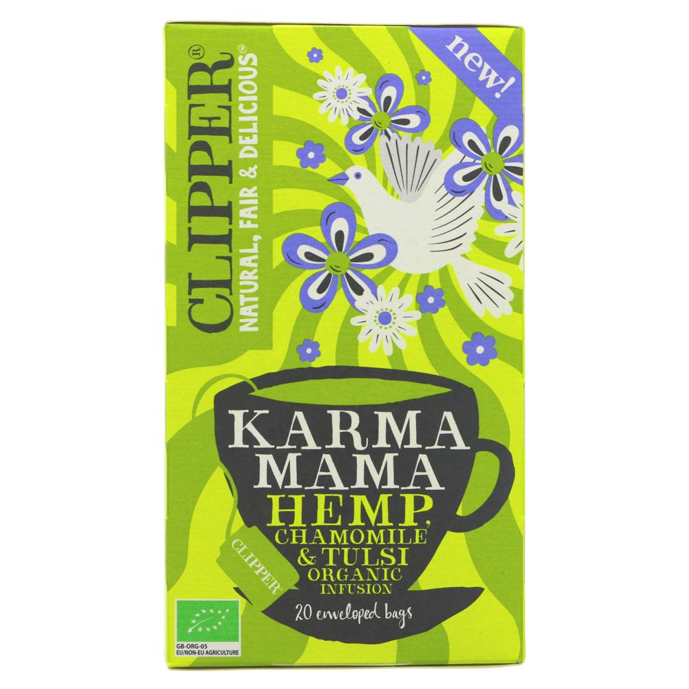 Organic Karma Mama Hemp Chamomile and Tulsi Infusion 20 Bags - Clipper - Infusion - Eco Natural Products