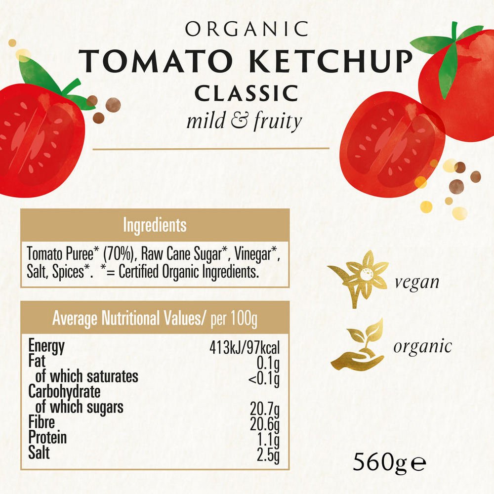 Organic Ketchup Classic 560g - Biona - Sauce - Eco Natural Products