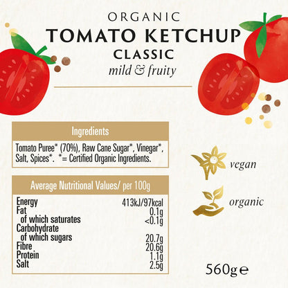 Organic Ketchup Classic 560g - Biona - Sauce - Eco Natural Products