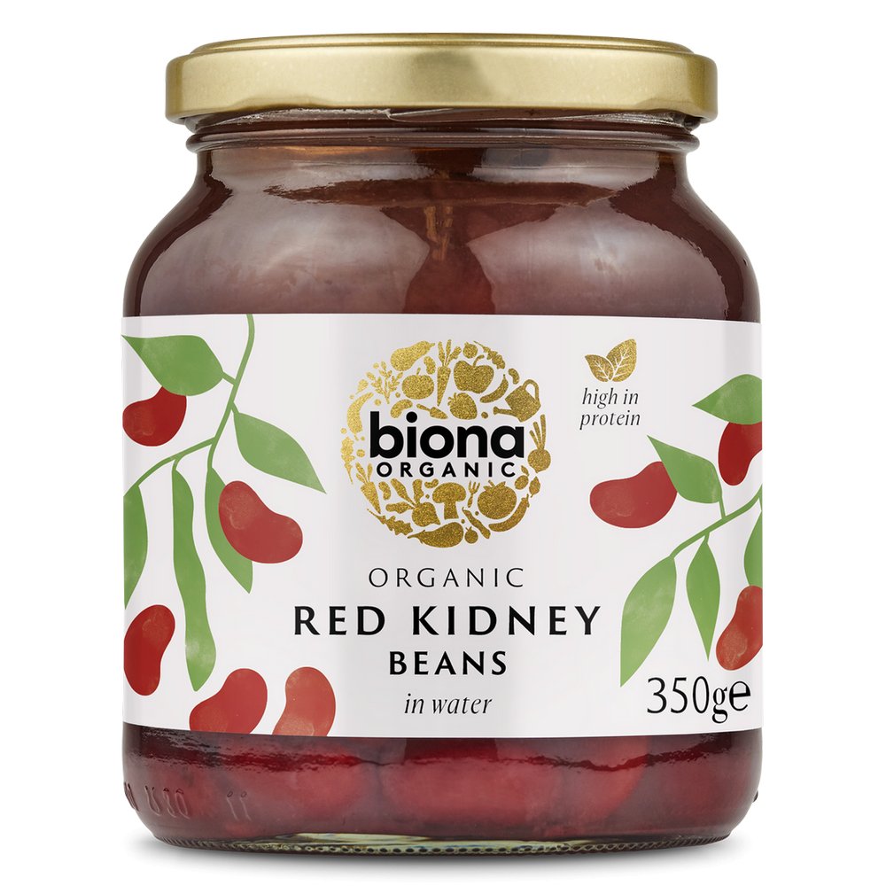 Organic Kidney Beans in Glass Jars 350g [BLACK FRIDAY] - Eco Natural Products - Biona - Beans