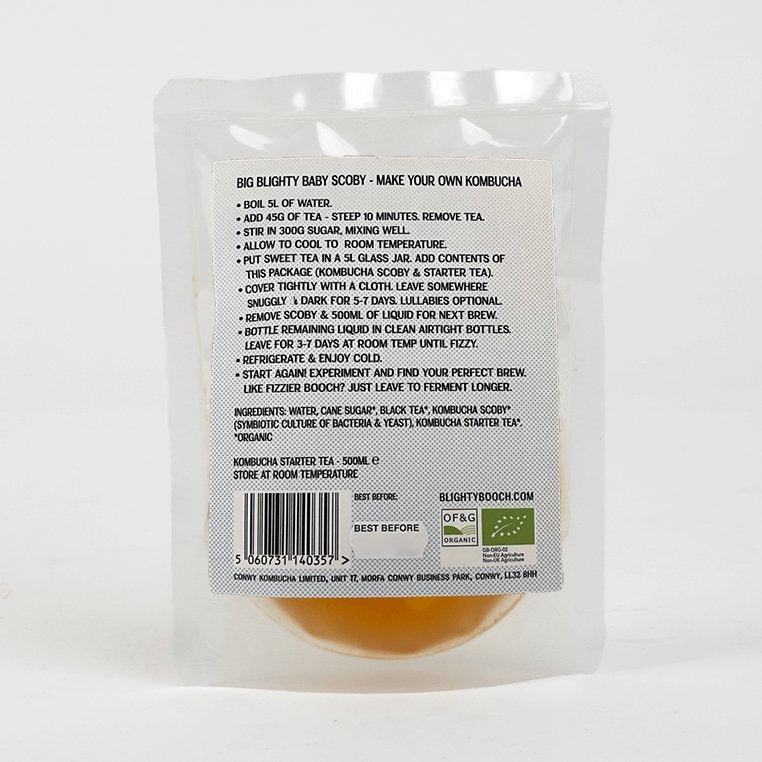 Organic Kombucha Scoby Starter 500ml - Blighty Booch Kombucha - Tea - Eco Natural Products