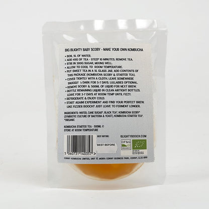Organic Kombucha Scoby Starter 500ml - Blighty Booch Kombucha - Tea - Eco Natural Products