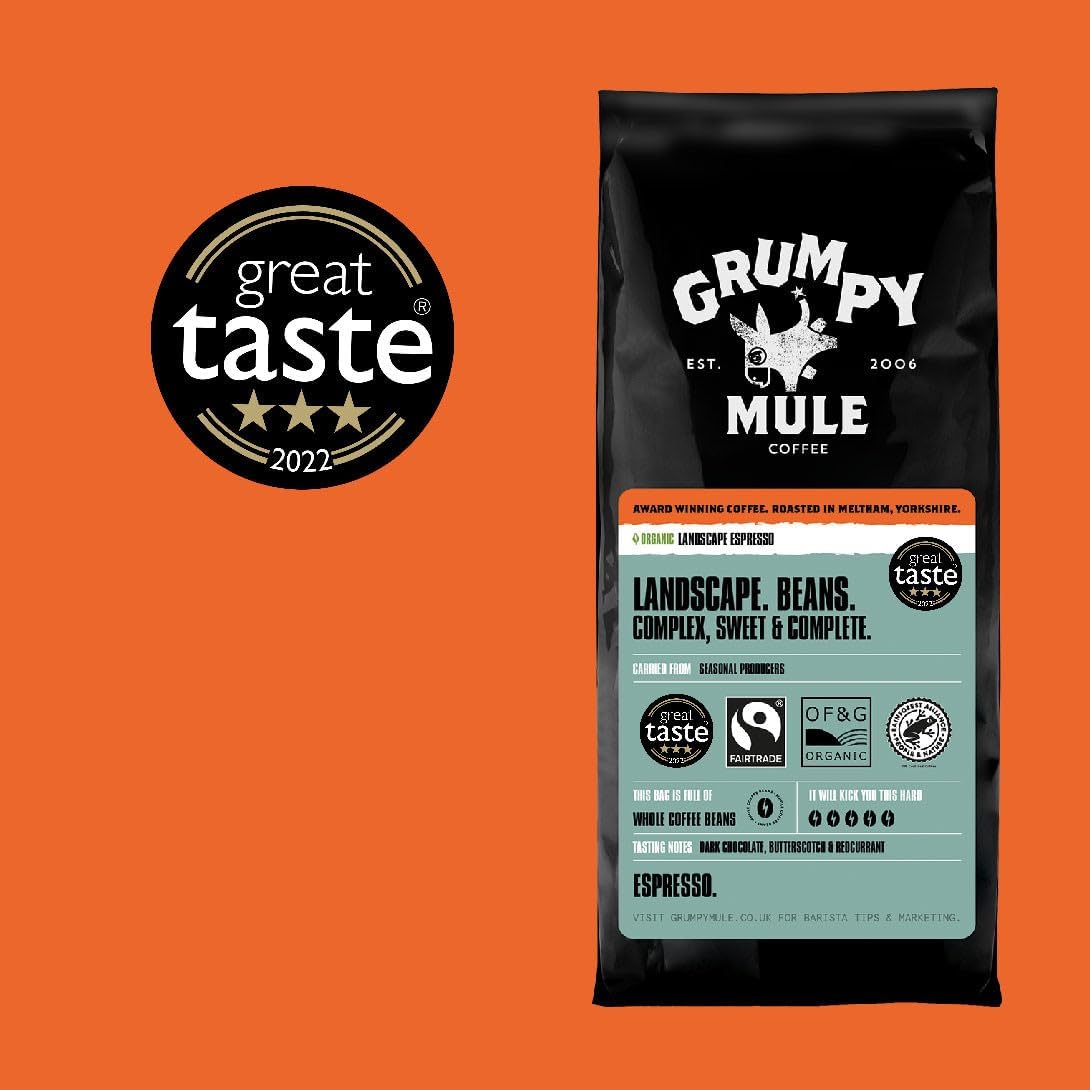 Organic Landscape Espresso Whole Beans Coffee 227g - Grumpy Mule Coffee - Coffee - Eco Natural Products