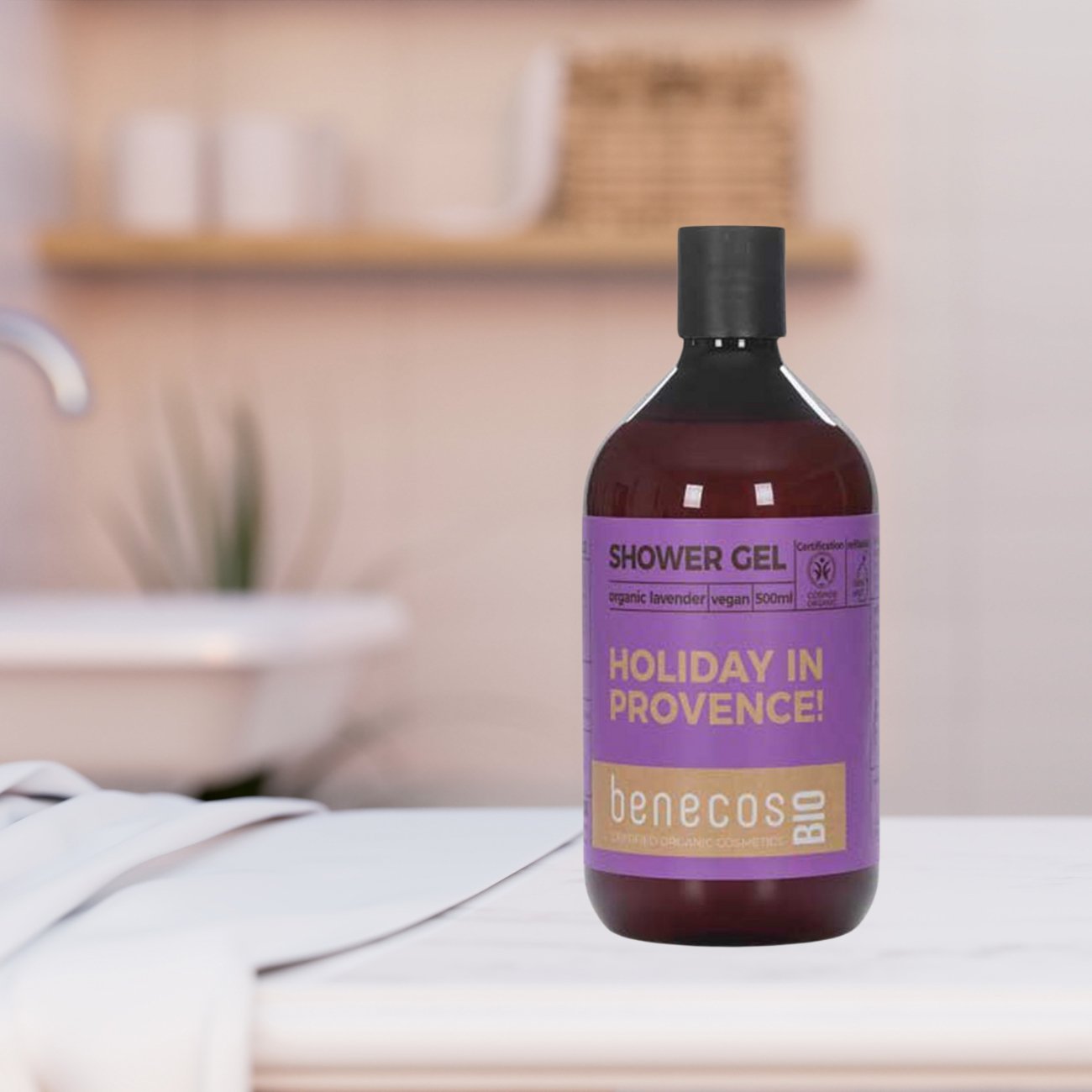 Organic Lavender Shower Gel 500ml - Benecos - Shower gel - Eco Natural Products