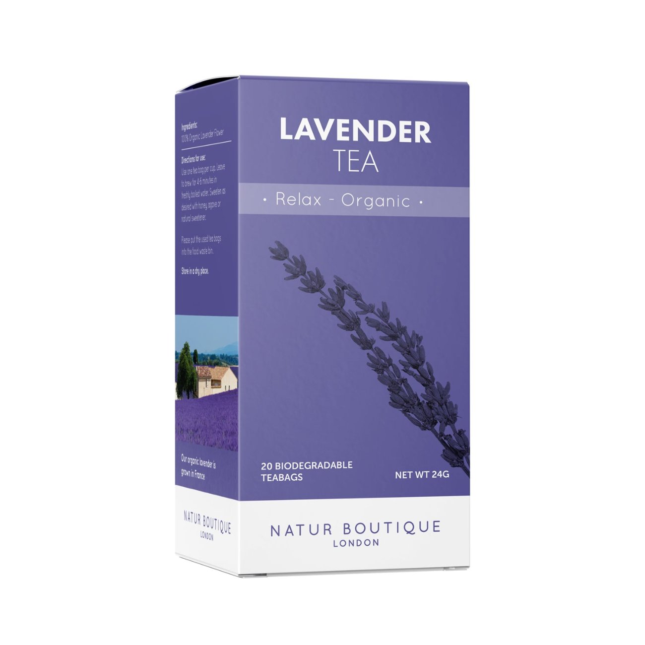 Organic Lavender Tea 20 Sachets - Eco Natural Products - Natur Boutique - Herbal Tea