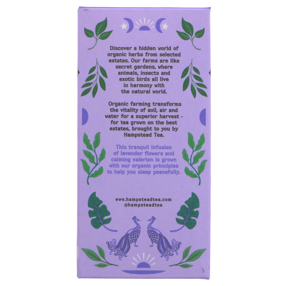 Organic Lavender & Valerian Herbal Infusion 20 bags - Hampstead Tea - Hebal infusion - Eco Natural Products