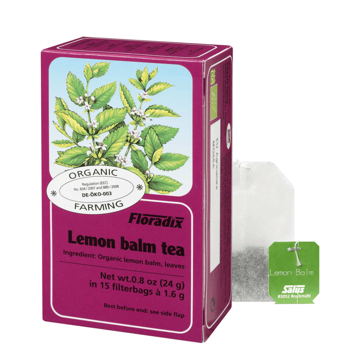 Organic Lemon Balm Herbal Tea 15 Bags - Floradix - Herbal tea - Eco Natural Products
