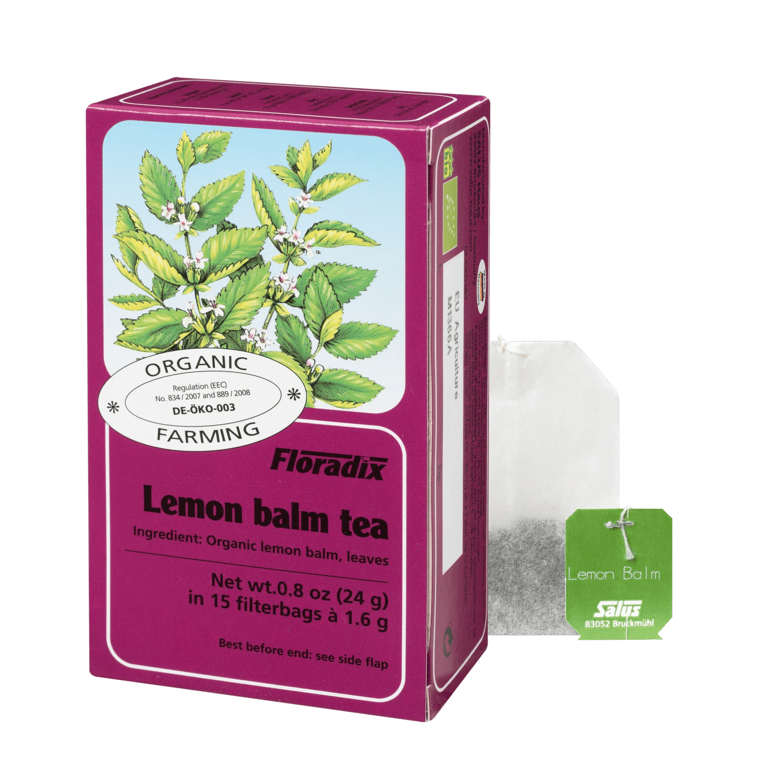 Organic Lemon Balm Herbal Tea 15 Bags - Floradix - Herbal tea - Eco Natural Products