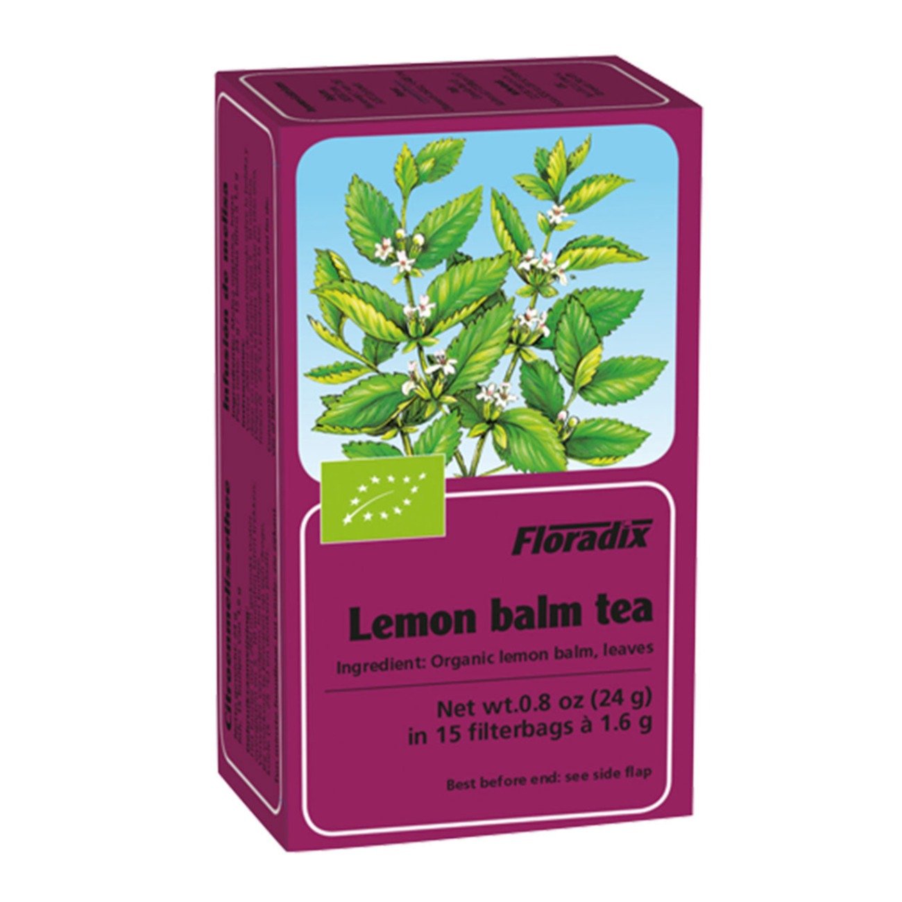 Organic Lemon Balm Herbal Tea 15 Bags [BLACK FRIDAY] - Eco Natural Products - Floradix - Herbal tea