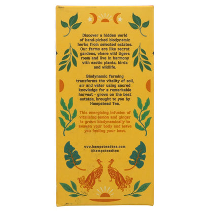 Organic Lemon & Ginger Herbal Infusion 20 bags - Hampstead Tea - Hebal infusion - Eco Natural Products