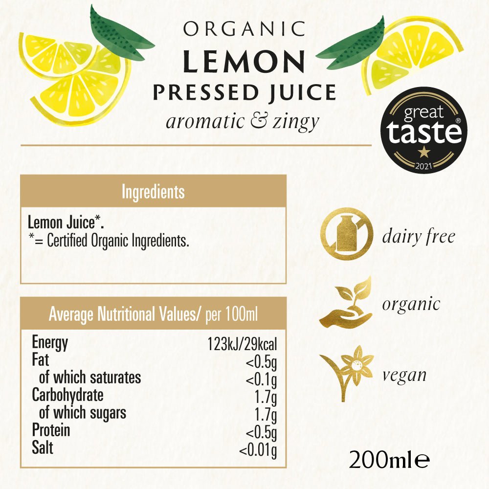 Organic Lemon Juice 200ml - Biona - Juice - Eco Natural Products