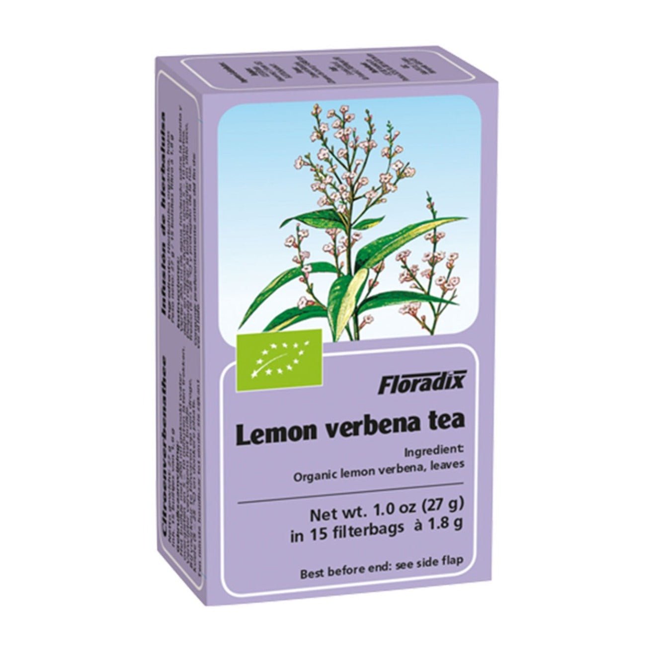 Organic Lemon Verbena Tea Herbal 15 Bags [BLACK FRIDAY] - Eco Natural Products - Floradix - Herbal tea