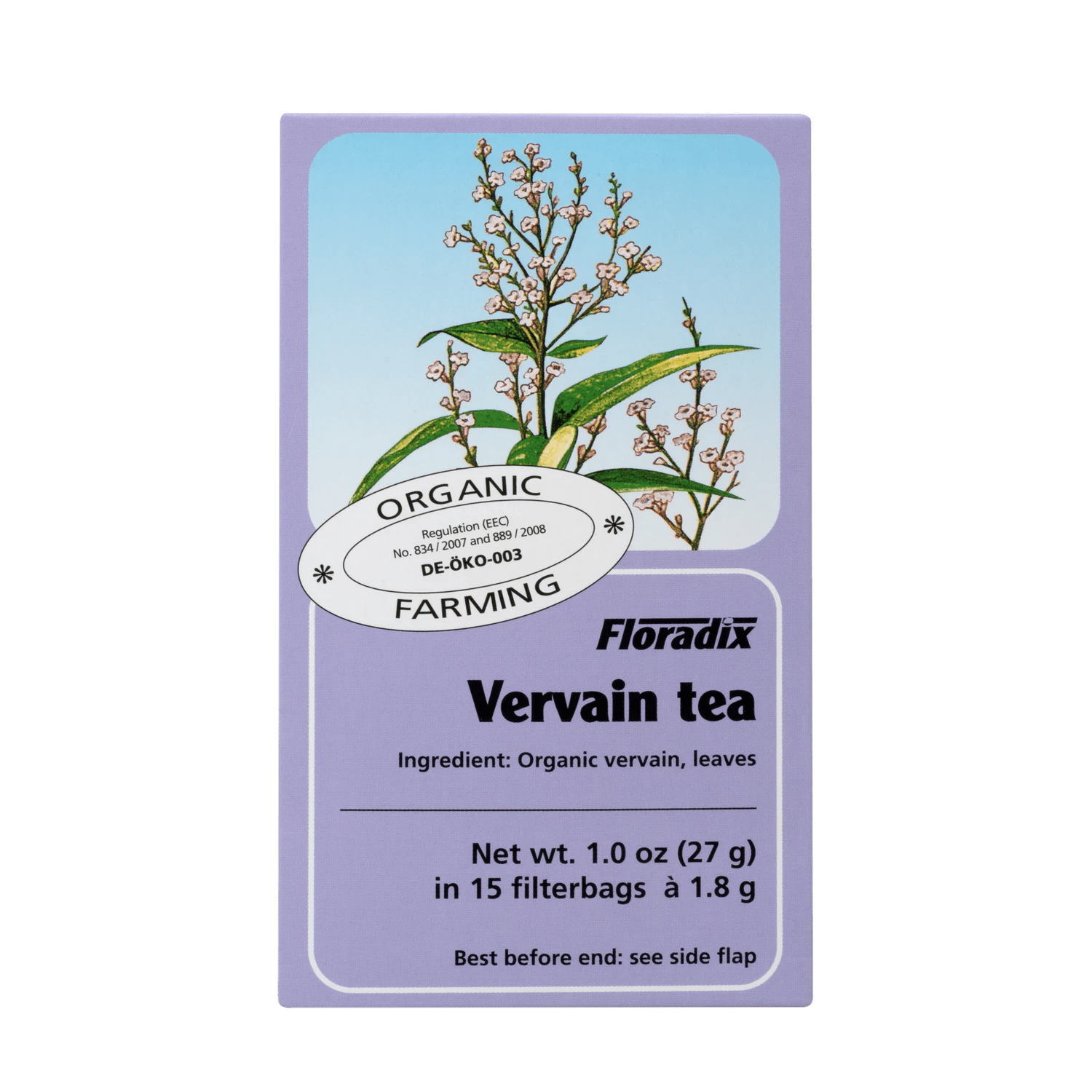 Organic Lemon Verbena Tea Herbal 15 Bags - Floradix - Herbal tea - Eco Natural Products