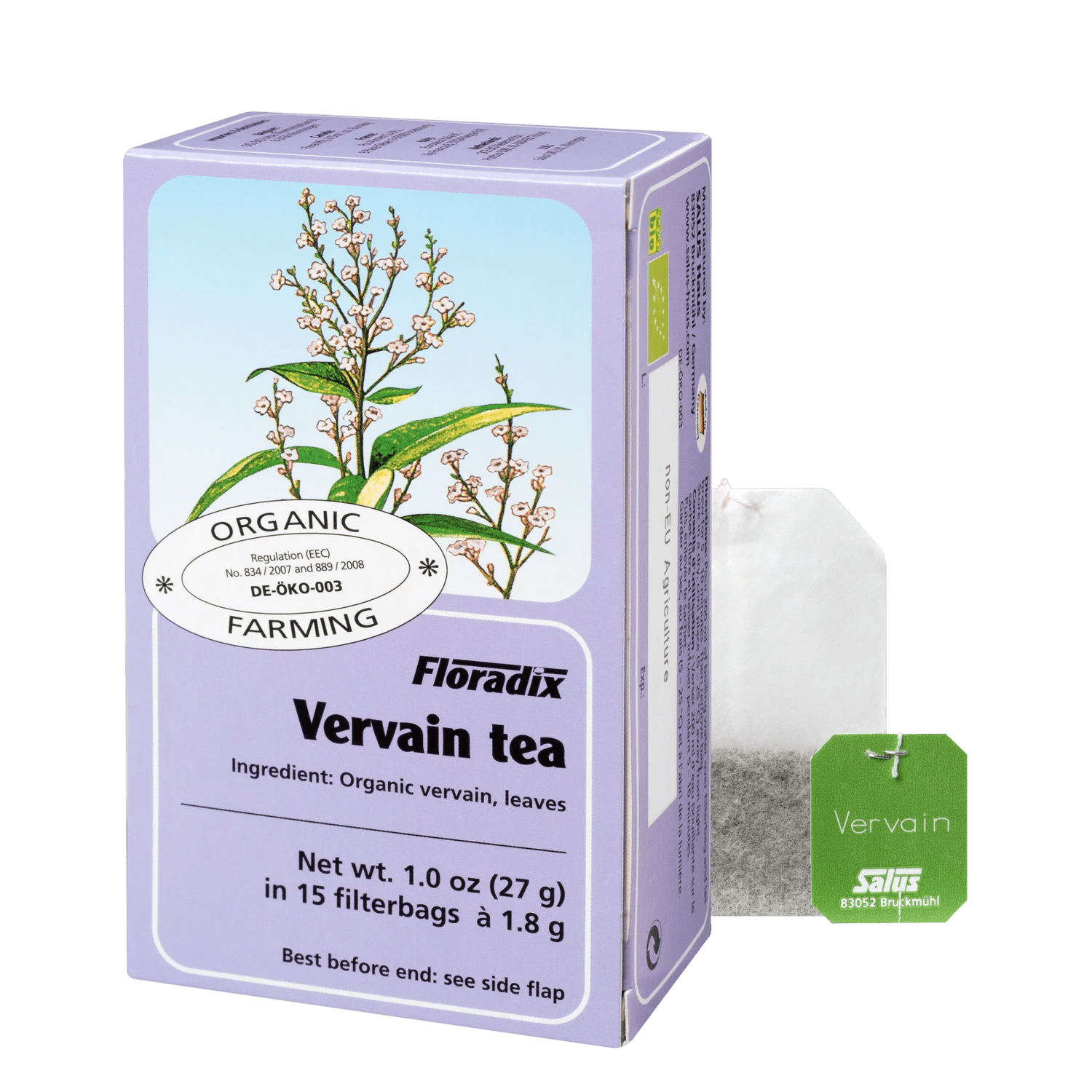 Organic Lemon Verbena Tea Herbal 15 Bags [BLACK FRIDAY] - Eco Natural Products - Floradix - Herbal tea