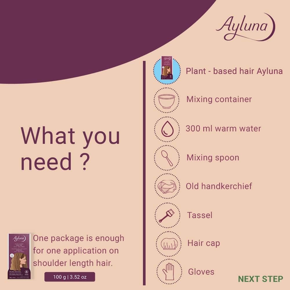 Organic Light Brown No. 65 Plant - Based Hair Colour 100g - Ayluna - Hair Color - Eco Natural Products