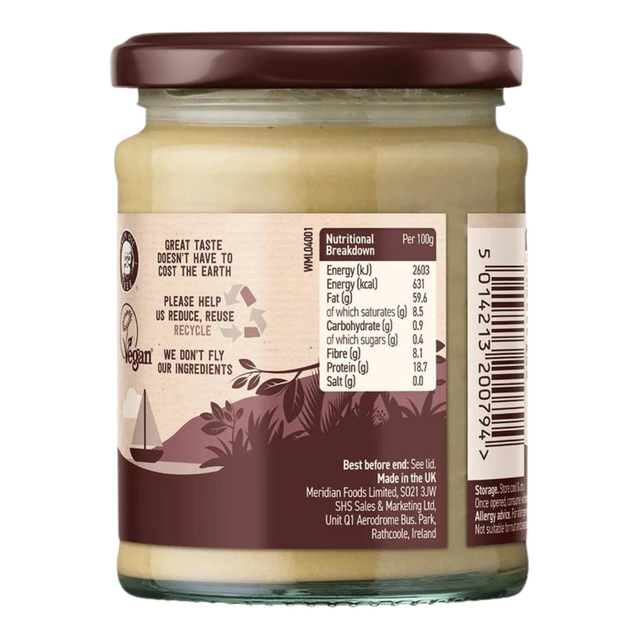 Organic Light Tahini 270g - Meridian - Spreads - Eco Natural Products