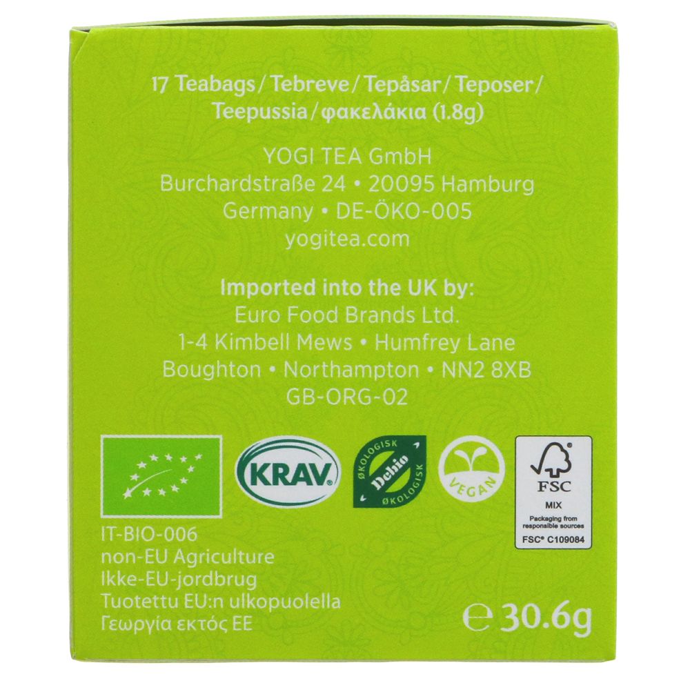 Organic Lime Mint Herbal Tea 17 Bags - Yogi Tea - Tea - Eco Natural Products